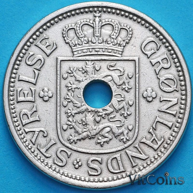 Монета Гренландия 25 эре 1926 год.KM# 6