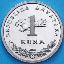 Хорватия 1 куна 2004 год. 10 лет национальной валюте. Proof
