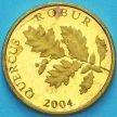 Монета Хорватия 5 лип 2004 год. Надпись на латыни. Пруф