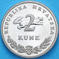 Хорватия 2 куны 2008 год. Надпись на латыни. Пруф