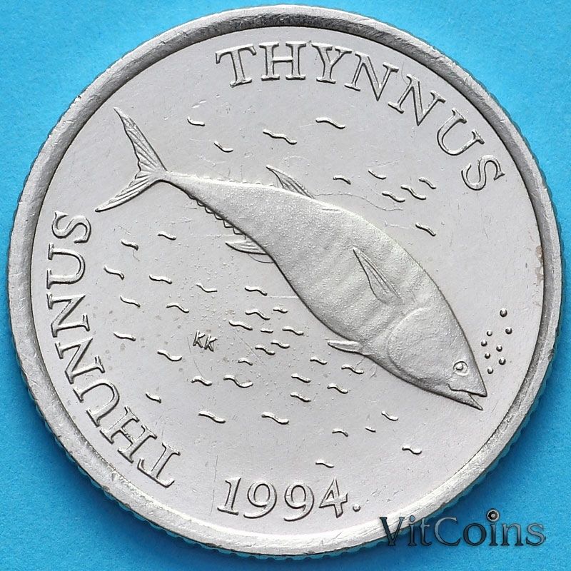 Монета Хорватия 2 куны 1994 год. Надпись на латыни. Монета Хорватия 2 куны 1994 год. Надпись на латыни.