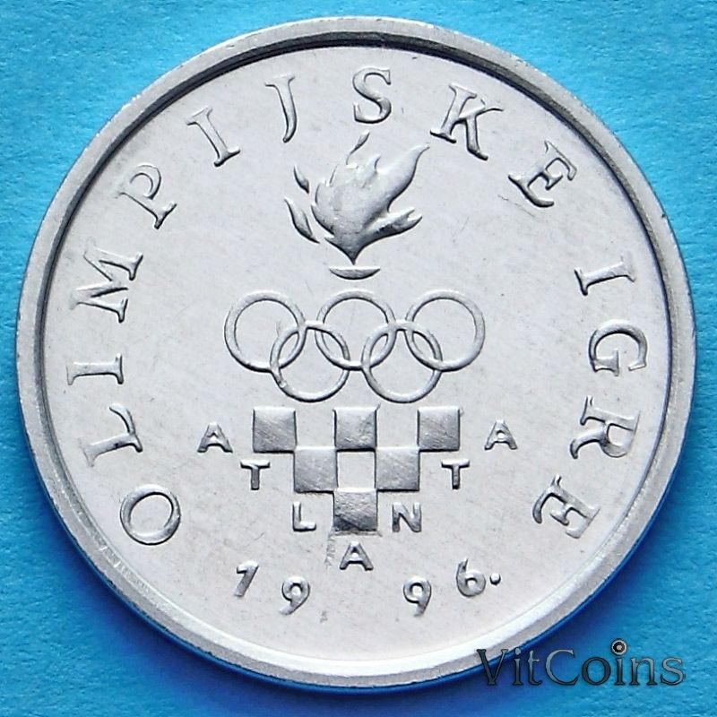 Столица олимпиады 1996 года. Монеты 1996. Хорватия 2 липы, 1996. Croatia 2 Lipa 1996. Хорватия 20 липа 1996.