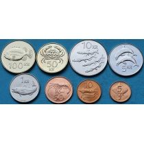 Исландия набор 8 монет 1981-2008 год. Морские обитатели.