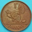 Монета Ирландия 1 пенни 1943 год. Курица.