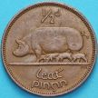 Монета Ирландия 1/2 пенни 1928 год. Свинья.