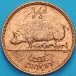 Монета Ирландия 1/2 пенни 1966 год. Свинья.