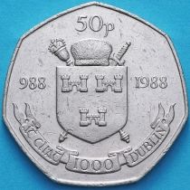 Ирландия 50 пенсов 1988 год. Тысячелетие Дублина