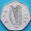 Монета Ирландия 50 пенсов 1988 год. Вальдшнеп.