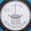 Монета Ирландия 1 фунт 2000 год. Миллениум. Серебро