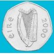 Монета Ирландия 50 пенсов 2000 год. Вальдшнеп.