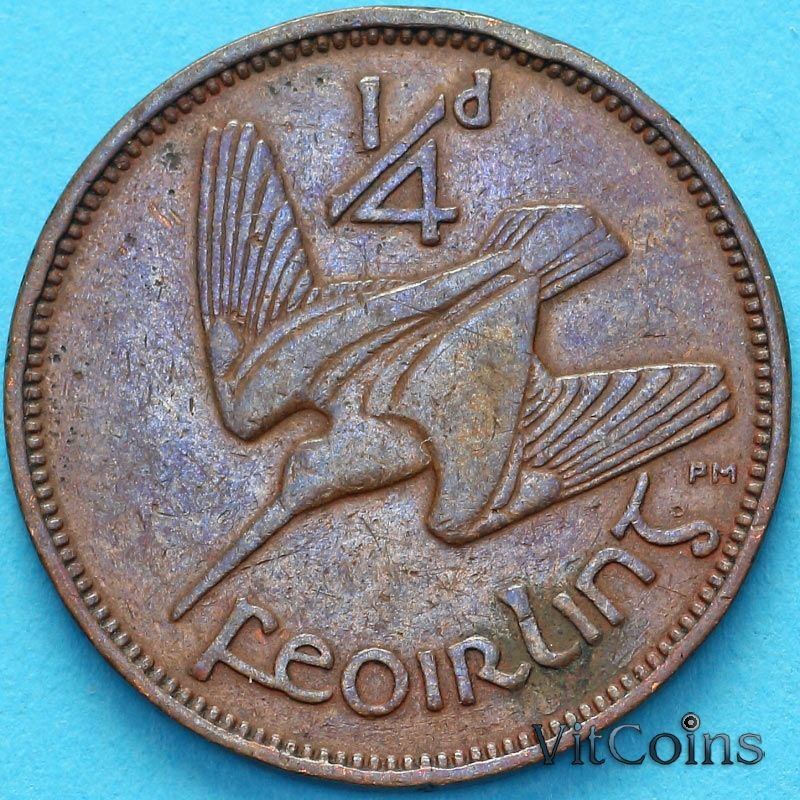 Монета Ирландия 1 фартинг 1944 год. Монета Ирландия 1 фартинг 1944 год.