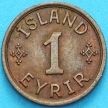 Монета Исландия 1 эйре 1942 год.