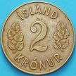 Монета Исландия 2 кроны 1962 год.