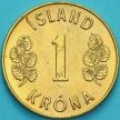 Монета Исландии 1 крона 1973 год.