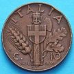 Монета Италии 10 чентезимо 1938 год. Медь.