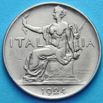 Италия 1 лира 1924 год.