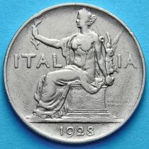 Италия 1 лира 1928 год.