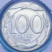 Монета Италия 100 лир 1999 год. BU