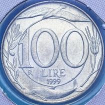 Италия 100 лир 1999 год. BU