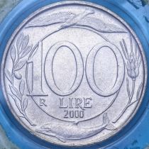 Италия 100 лир 2000 год. BU