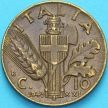 Монета Италия 10 чентезимо 1943 год.