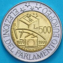 Италия 500 лир 1999 год. Европарламент