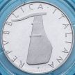Монета Италия 5 лир 1986 год. Дельфин. Пруф.