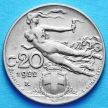Монета Италия 20 чентезимо 1922 год.