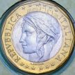 Монета Италия 1000 лир 1999 год. Европейский союз. BU