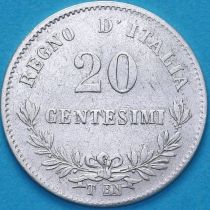 Италия 20 чентезимо 1863 год. TBN