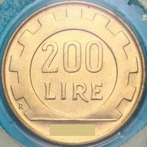 Италия 200 лир 1998 год. BU