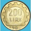 Монета Италия 200 лир 1986 год.
