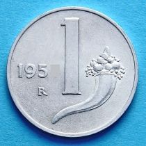 Италия 1 лира 1953 год. Рог изобилия