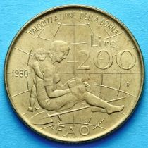 Италия 200 лир 1980 год. ФАО