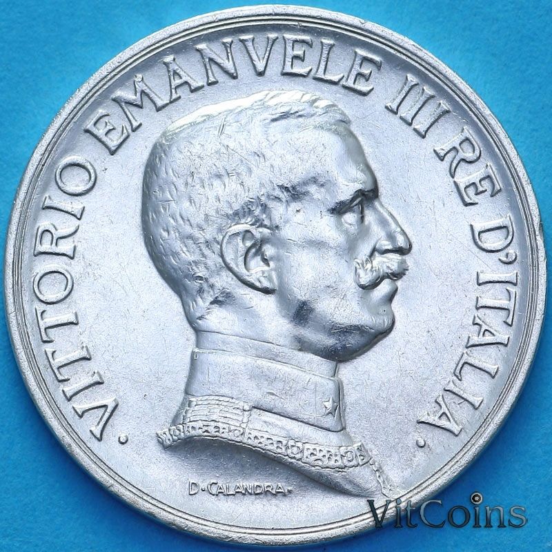 Монета Италия 1 лира 1917 год. №2