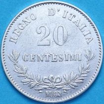 Италия 20 чентезимо 1863 год. MBN. №2
