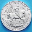 Монета Италии 5000 лир 1995 год. Антонио Пизанелло. Серебро.
