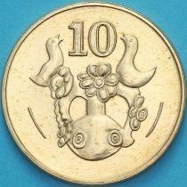 Кипр 10 центов 2004 год.