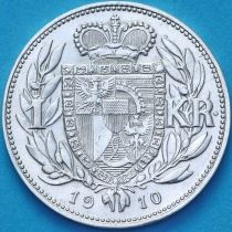 Лихтенштейн 1 крона 1910 год