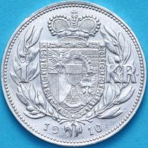 Лихтенштейн 1 крона 1910 год. №2