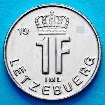 Люксембург 1 франк 1989 год.