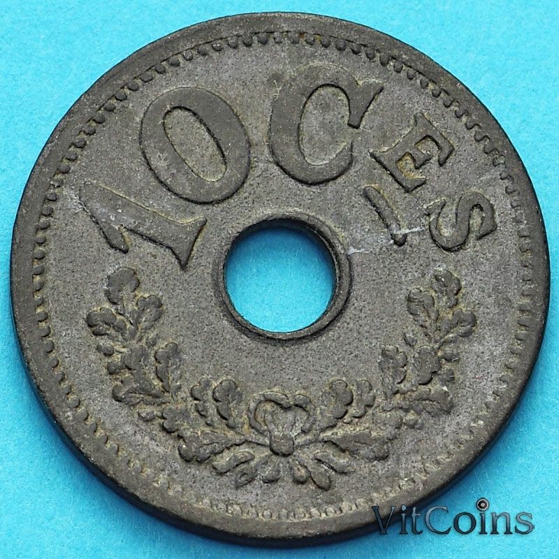 Монета Люксембург 10 сантим 1915 год.