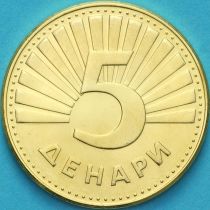 Македония Северная 5 денар 2024 год. Рысь.