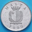 Монета Мальта 1 лира 2000 год.