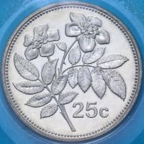 Мальта 25 центов 2005 год. BU