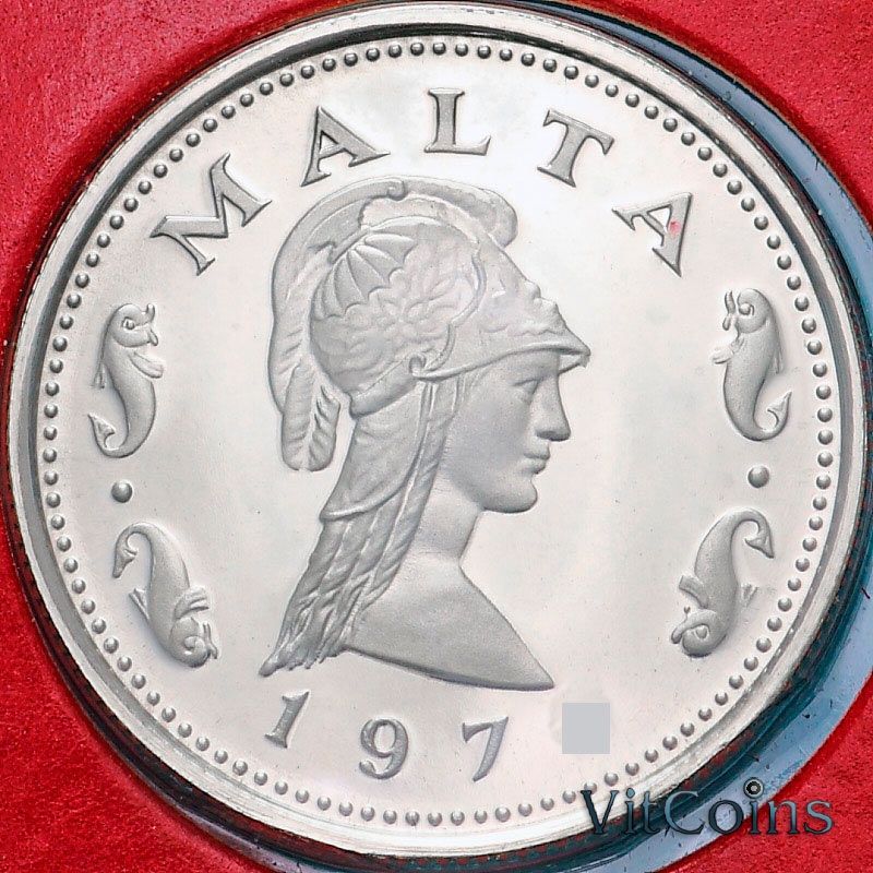 Монета Мальта 2 цента 1972 год. Пентесилея. Пруф