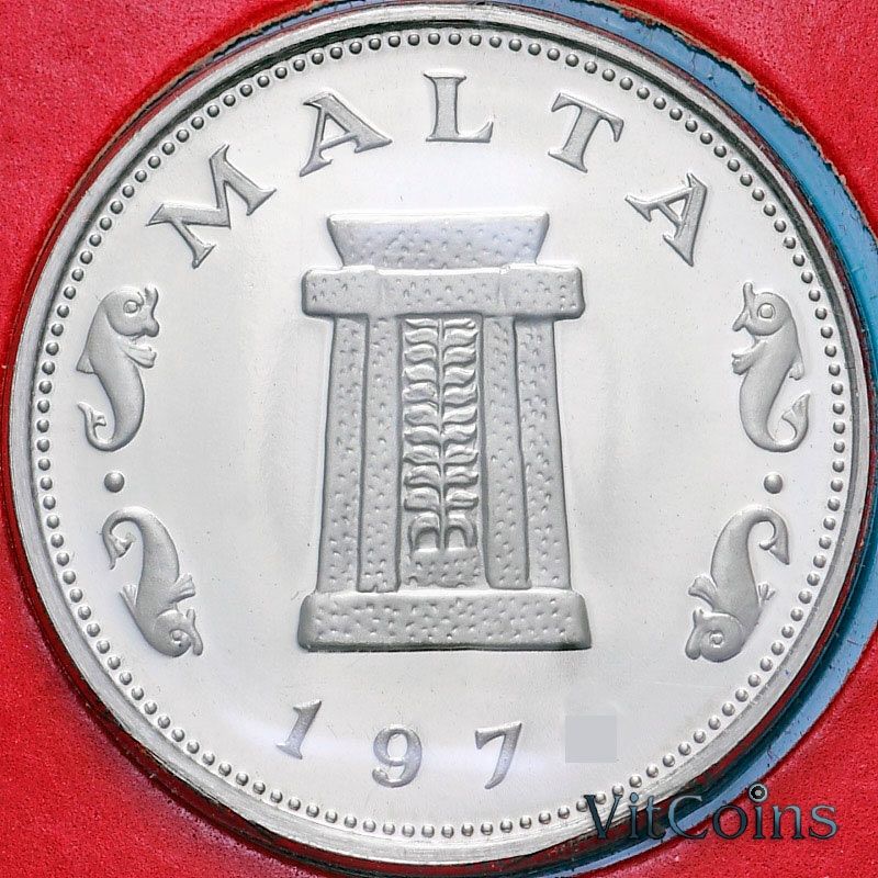 Монета Мальта 5 центов 1972 год. Пруф