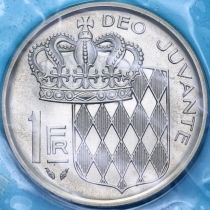 Монако 1 франк 1975 год. Ренье III. BU