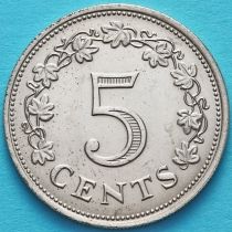 Мальта 5 центов 1972 год. XF/VF