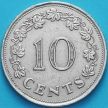 Монета Мальты 10 центов 1972 год.